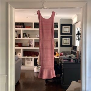 Red and White Peplum Banana Republic Dress